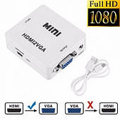 Адаптер HDMI to VGA (перехідник, конвертер, 720p/1080p) перехідник, конвертер