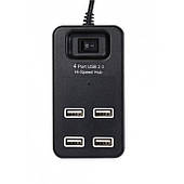 USB Хаб на 4 порти USB 2.0 P-1601 Чорний