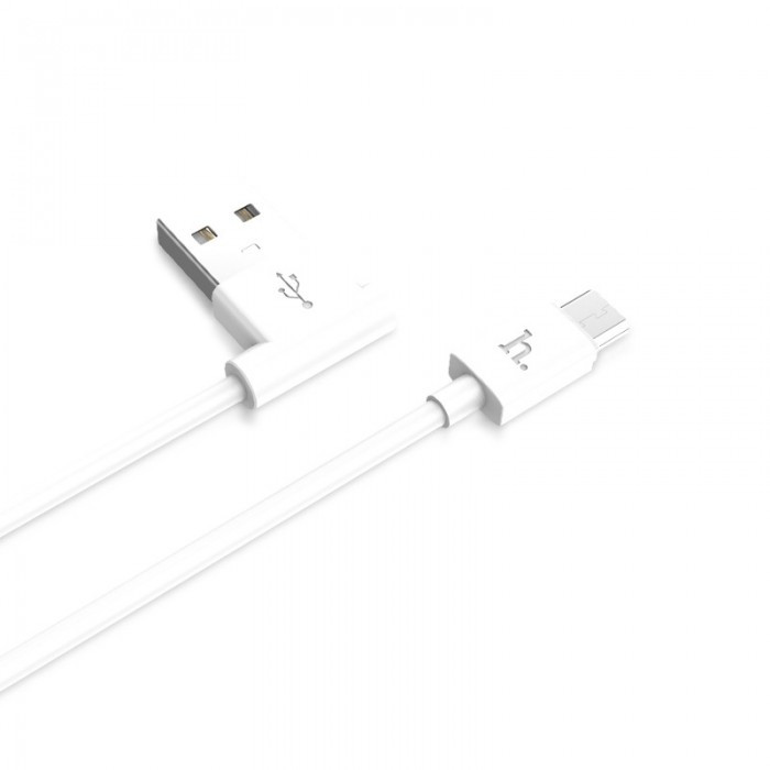Кабель для зарядки телефона USB - micro USB HOCO UPM10 L образный Белый - фото 2 - id-p2112975131
