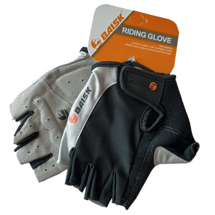 Велосипедні рукавички безпалі BAISK BSK-2295 Riding Glove Розмір M Сірі