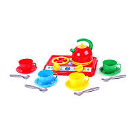 Детская игрушечная плита Галинка 3 ТехноК 1585TXK с чайным сервизом ZR, код: 8359996