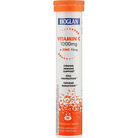 Витамин С для повышения иммунитета Bioglan Vitamin C + Zinc 20 effervescent tabs ZR, код: 8283999