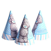 Колпак праздничный "Мишка" голубой 7003-0026, 15см, в упаковке 20 шт от EgorKa