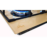 Варильна поверхня газ кремового кольору слонова кістка, чотири функціональні конфорки Luxor EG 740 Німеччина, фото 7