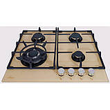 Варильна поверхня газ кремового кольору слонова кістка, чотири функціональні конфорки Luxor EG 740 Німеччина, фото 10