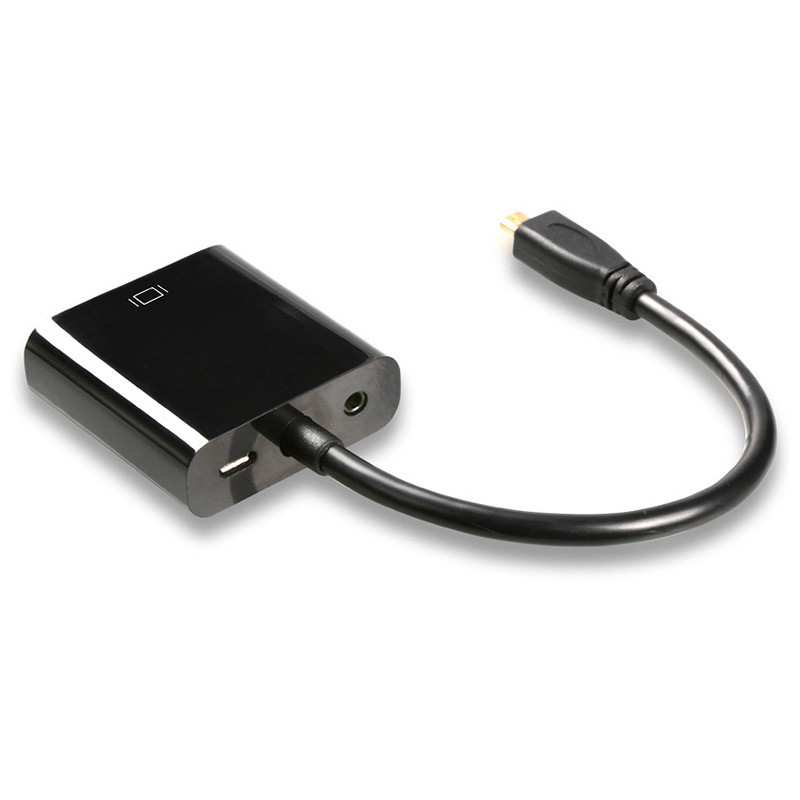 Перехідник моніторний Lucom HDMI micro-VGA HD15 M F 0.20m (VGA-екран) чорний (62.09.8079) KN, код: 7455015 - фото 3 - id-p2113034411