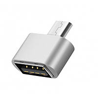 Перехідник OTG USB micro USB- серебро KN, код: 8336181
