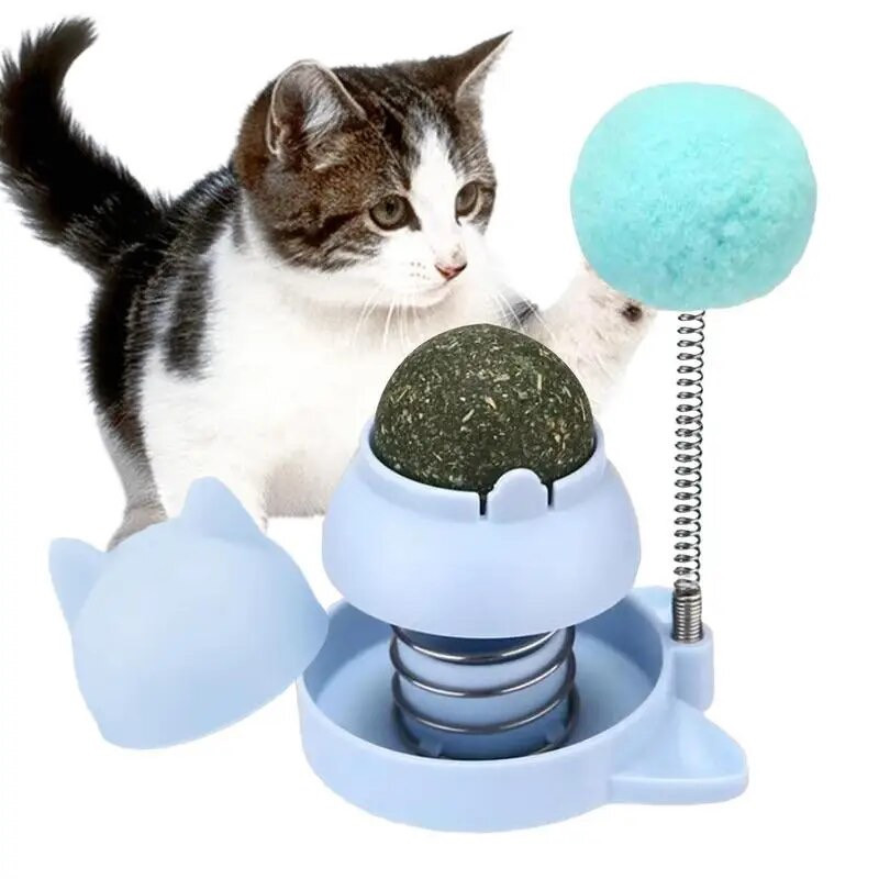 Котяча м'ята іграшка смаколик лизун для котів з іграшкою - блакитна