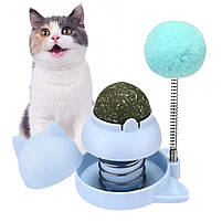 Котяча м'ята іграшка смаколик лизун для котів з іграшкою - блакитна, фото 5