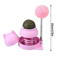 Котяча м'ята іграшка смаколик лизун для котів з іграшкою - рожева, фото 5