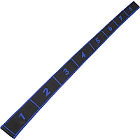 Резинка для фитнеса с петлями Queenfit 86,5 х 4см черно-голубая h