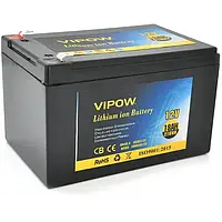 Аккумулятор для ИБП Vipow 12 V 18 A литиевая с элементами Li-ion 18650 со встроенной ВМS-платой