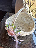 Корзина св'яткова з білої лози. Арт:4060, фото 4