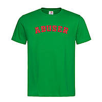 Зеленая мужская/унисекс футболка С надписью Abuser (20-1-2-зелений)