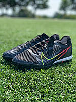 Сороконожки Nike Zoom Mercurial Vapor 14 Pro TF чёрные Найк зум вапор Футбольная обувь сороконожки чёрные 42