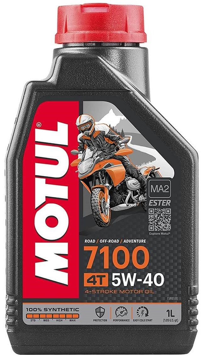 Масло моторне синтетичне для мотоцикла Motul 7100 4T 5W40, 1л