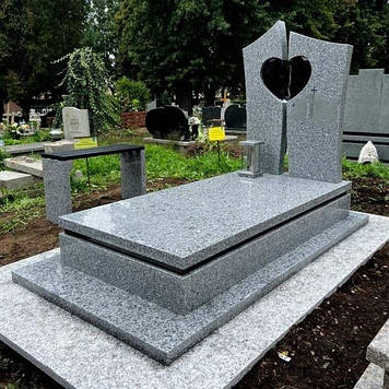 Європейський пам'ятник з термічною плиткою "Сіра мелодія" 1500*2500