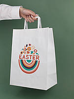 Пасхальные пакеты детские 260*150*350 Бумажные пакеты для гостинцев с рисунком "Easter"