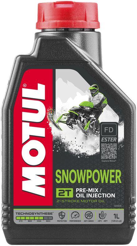 Масло для 2-х тактного двигуна снігохода напівсинтетичне Motul Snowpower 2T, 1л