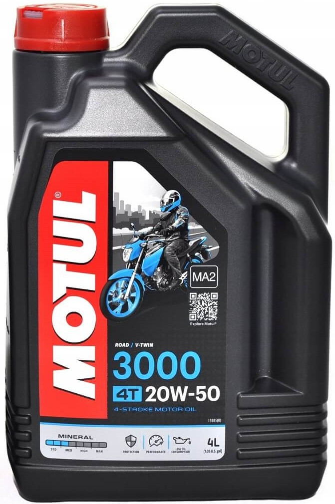 Масло моторне мінеральне Motul 3000 4T 20W50, 4л