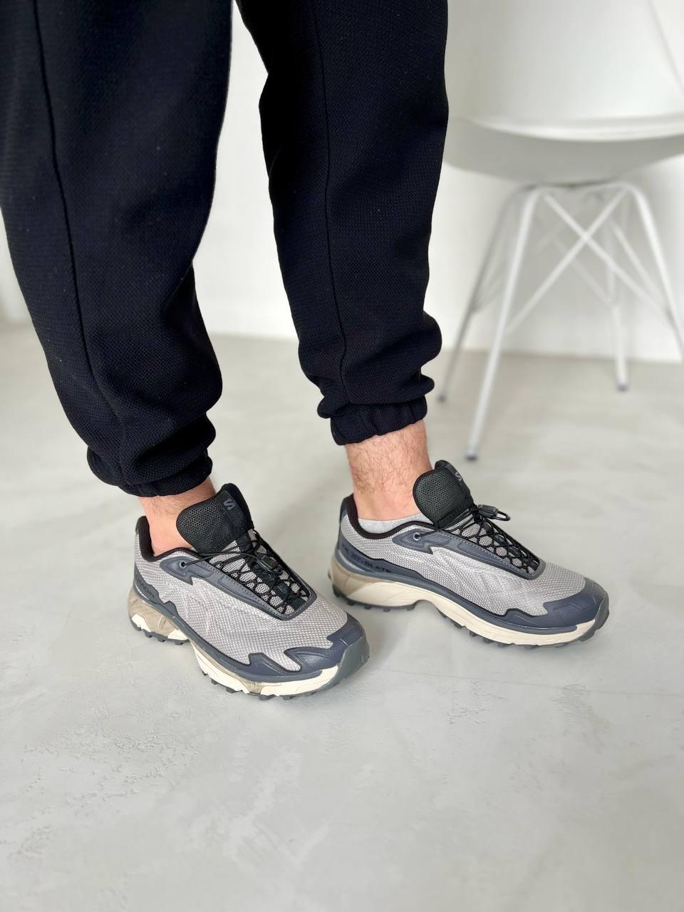 Чоловічі кросівки Salomon xt сир, чоловічі текстильні кеди лоток сірі, Чоловіче взуття, фото 1