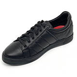 Кеди шкіряні чорні чоловічі на шнурівці MIDA весна-осінь 112234(1) розмір 40, фото 8