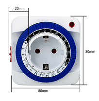 Оптовий лот Таймер розетковий механічний Eco-obogrev на 24 години, 16 А, фото 3