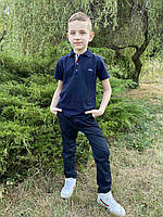 Тенниска поло с коротким рукавом для мальчика синяя Смайл Тайм SmileTime, Fashion