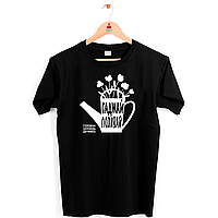 Футболка чорна з оригінальним принтом для дачників "Головна заповідь дачника Саджай Поливай" Push IT