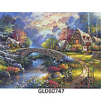 Картина для раскраски по номерам Алмазная 30*40 GLD60747 (сказочный домик, холст без рамки)
