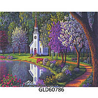 Картина для раскраски по номерам Алмазная 30*40 GLD60786 (Парк, холст без рамки)