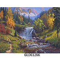 Картина для раскраски по номерам Алмазная 30*40 GLD61266 (горная река, холст без рамки)