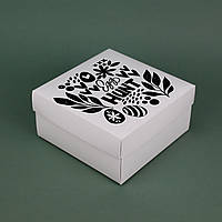 Коробка Пасхальная с рисунком 200*200*100 мм Подарочная Коробка для изделия сувениры на Паску