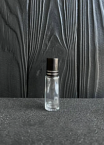 Кульковий флакон для масляних парфумів "Roll-On" 5 мл з чорною кришкою