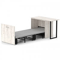 Ліжко-трансформер + Письмовий стіл + Комод Sirim-D (3 в 1) / Дуб крафт білий ТМ Knap Knap
