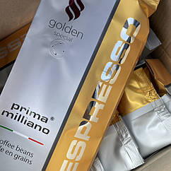 Натуральна кава в зернах Prima Espresso Milliano Golden Special 1 кг (100% арабіки) для кофемашин