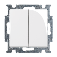 2006/6/6 UC-94-507 Выключатель 2-клавишный проходной Basic55 белый 2CKA001012A2144