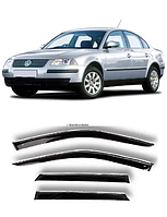 Дефлекторы окон Volkswagen Passat B5 сед 1997-2005 (скотч) AV-Tuning.Ветровики на Volkswagen Passat B5 седан