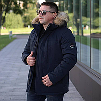 Зимняя стильная мужская куртка аляска Black Vinyl C23-2269M2, Синий, 46