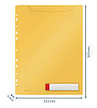 Файли LEITZ COSY А4, PP 200мкм, в упаковці 3шт, жовтий (4668-00-19), фото 2