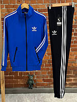 Спортивный костюм Adidas мужской весна-осень на молнии стильный модный повседневный костюм с лампасами