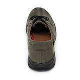 Чоловічі шкіряні туфлі на шнурівці зеленого кольору весна літо MIDA 130865(82) розмір 40, фото 6