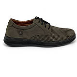 Чоловічі шкіряні туфлі на шнурівці зеленого кольору весна літо MIDA 130865(82) розмір 40, фото 4