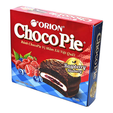 Чоко пай ChocoPie Orion смак чорниці та малини 360 гр. 12шт. Корея, фото 1