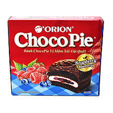 Чоко пай ChocoPie Orion смак чорниці та малини 360 гр. 12шт. Корея, фото 3