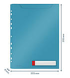 Файли LEITZ COSY А4, PP 200мкм, в упаковці 3шт, синій (4668-00-61), фото 2