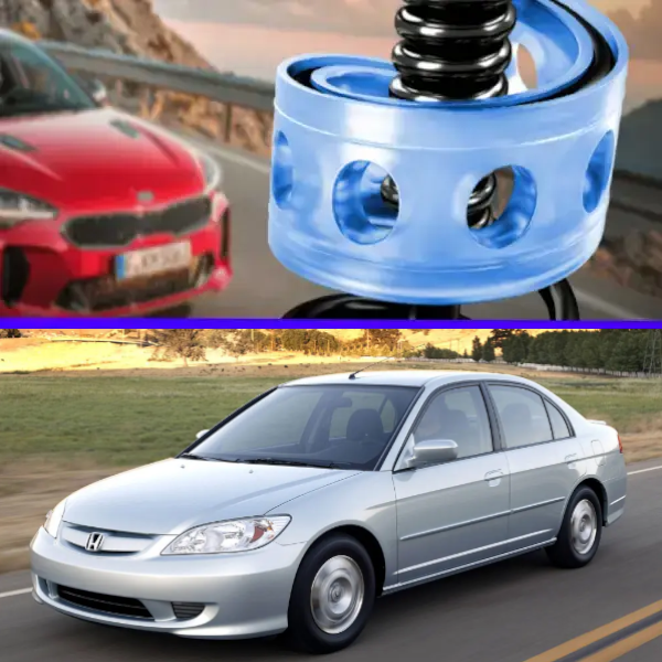 Автобафери силіконові на передні пружини Honda Civic VII 2001-2005 (проставки, подушки пружини)