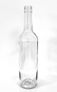 Винна пляшка Bordeaux 0,75 л з вінчиком 30мм (прозоре скло)