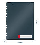 Файли LEITZ COSY А4, PP 200мкм, в упаковці 3шт, сірий (4668-00-89), фото 2