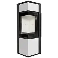 Сталева піч-камін Kratki TORA/S/LW 8 KW Ø 150 lacobel білий